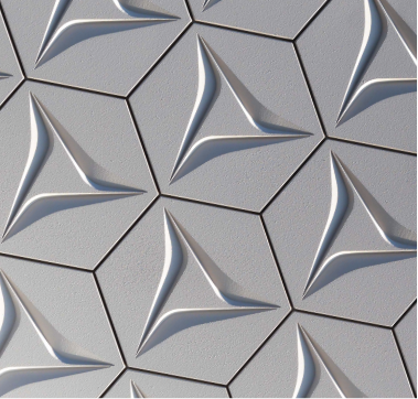 3d wall tile - Hexa from Stonini 3d profiles range