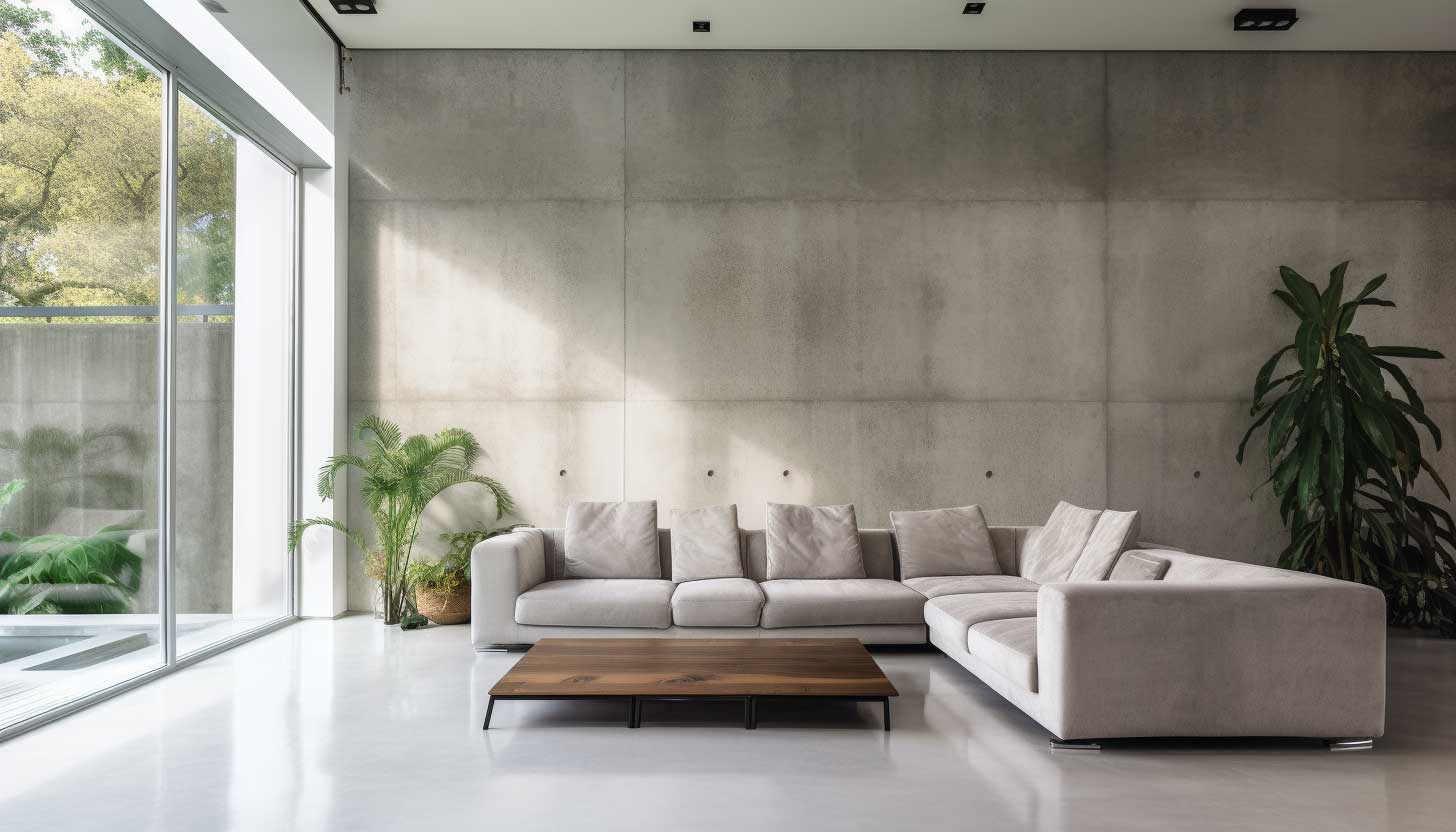 interior concrete wall panels - residential installation