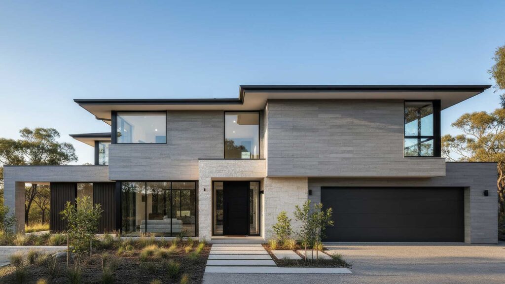 board-formed concrete as exterior cladding on a contemporary Australian home