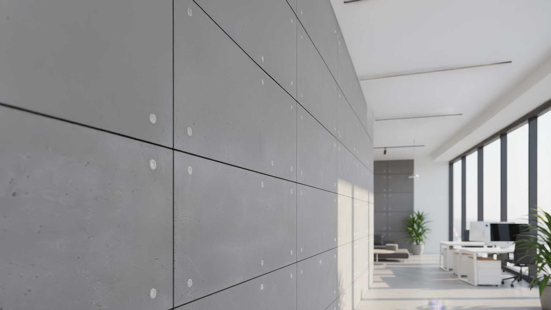 tie hole concrete wall panels modern office
